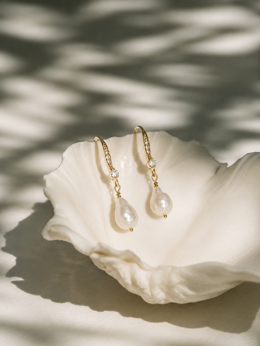 微光垂露｜巴洛克珍珠耳坠